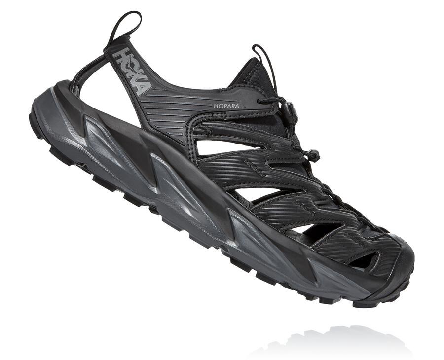 Hoka One One Sandals Mens Black - Hopara - 60324LWQB